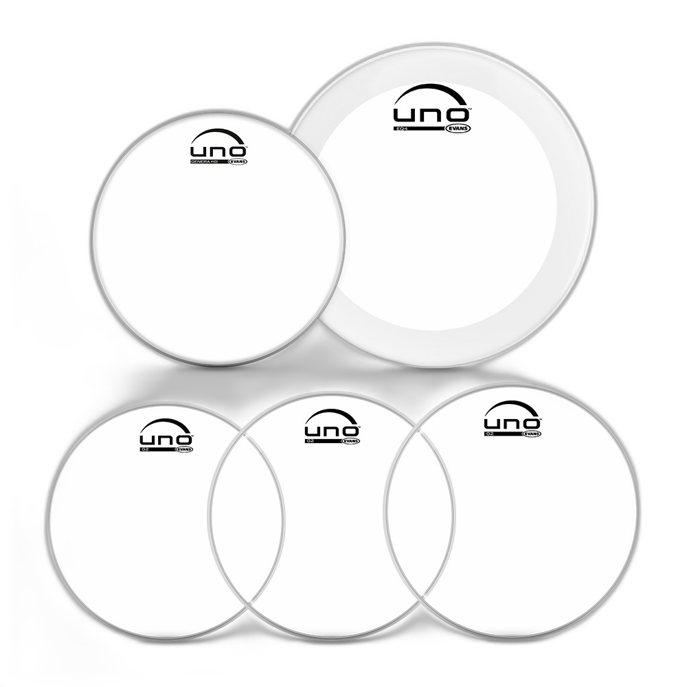 Kit De Peles Fusion Uno By Evans G2 Transparente UPG2CLF18