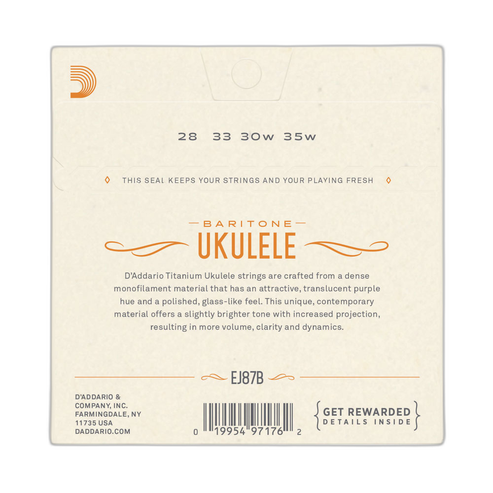 Encordoamento Ukulele Barítono D Addario Pro-Arté Titanium