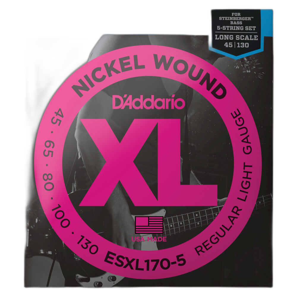 Encordoamento Baixo 5C 45-130 D Addario XL Nickel ESXL170-5