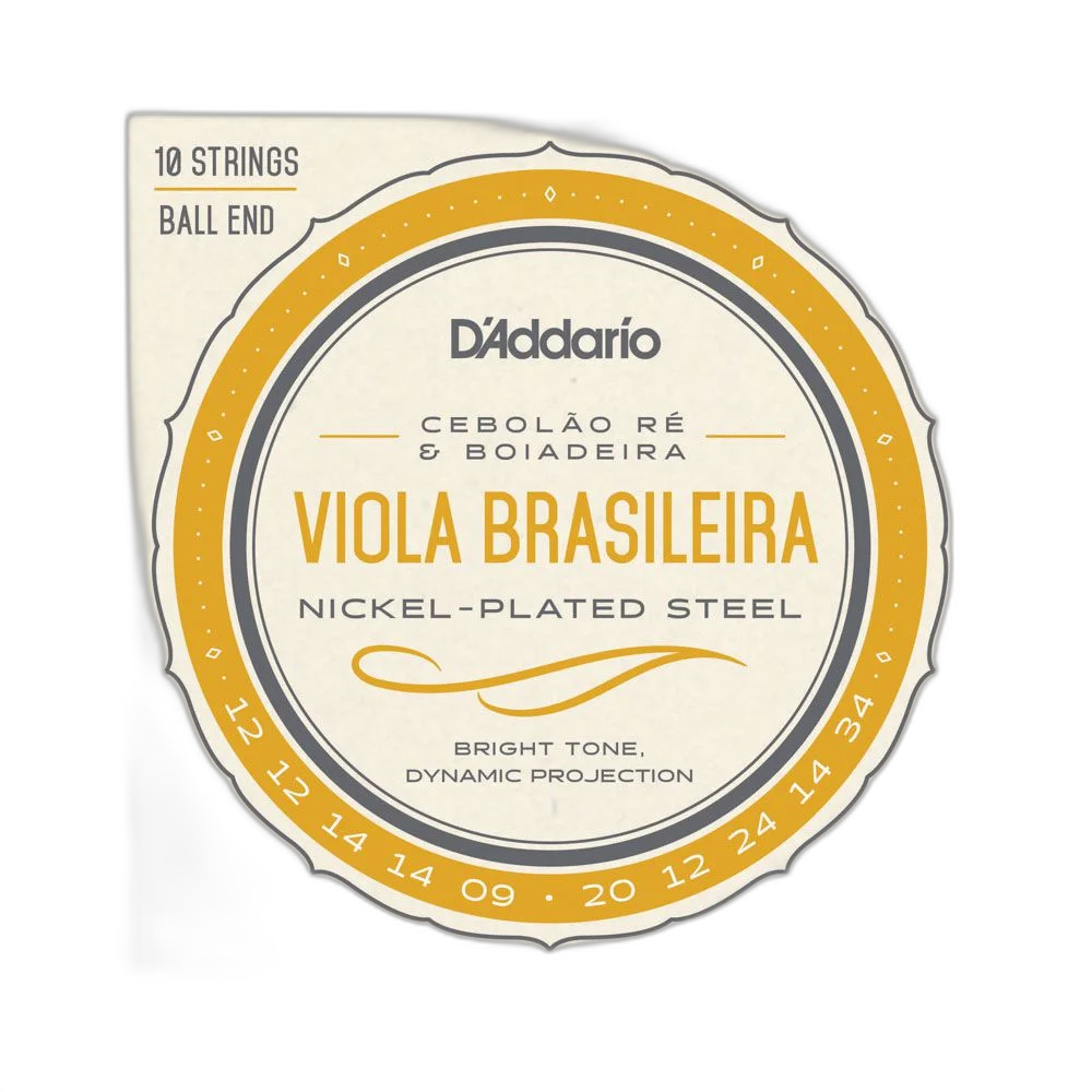 Encordoamento Viola Brasileira D Addario Nickel-Plated EJ82A