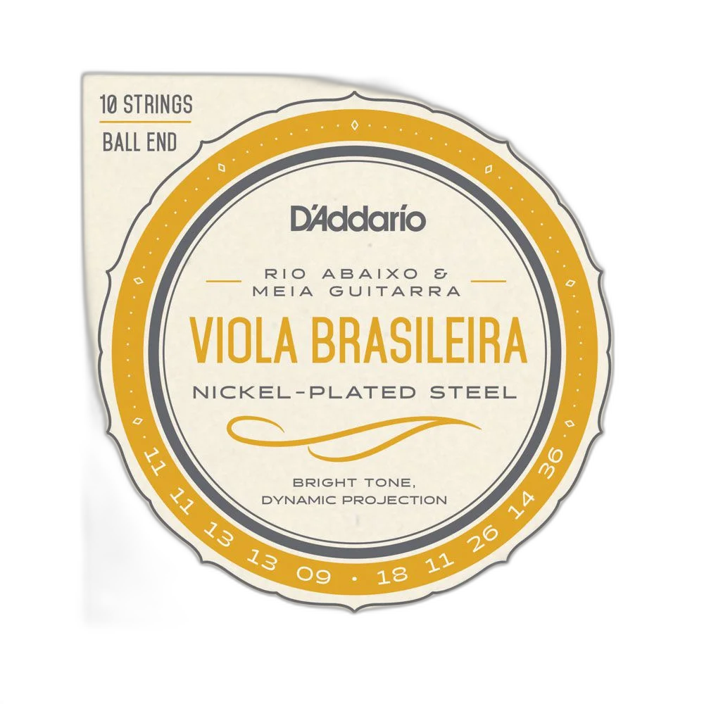 Encordoamento Viola Brasileira D Addario Nickel-Plated EJ82B