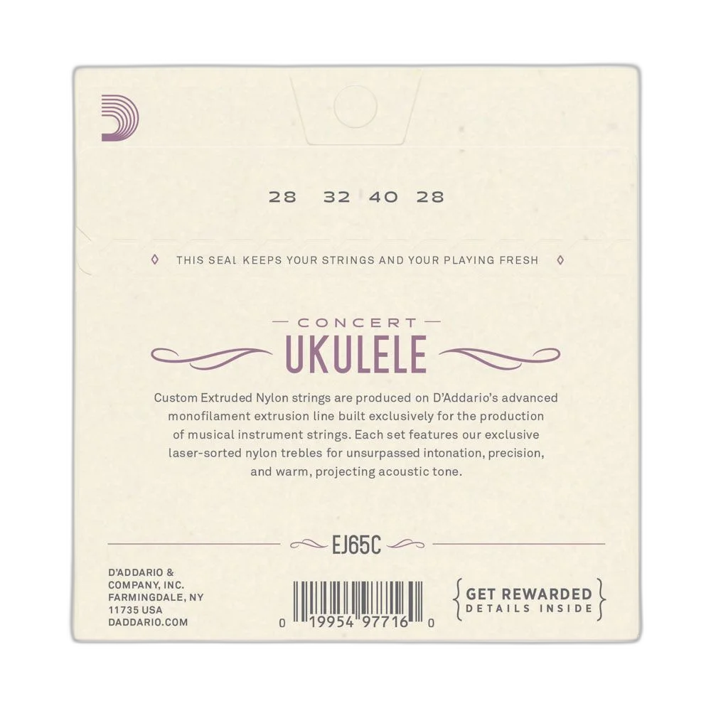 Encordoamento Ukulele Concerto D Addario Pro-Arté EJ65C
