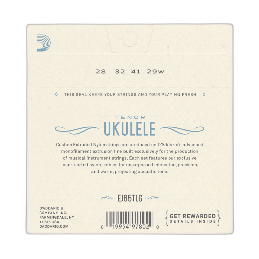 Encordoamento Ukulele Tenor D Addario Pro-Arté Custom Clear