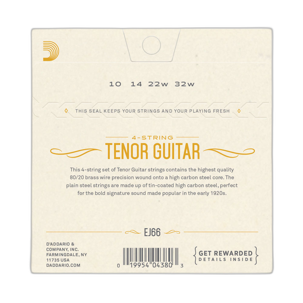 Encordoamento Violão Tenor Aço D Addario Bronze 80/20 EJ66