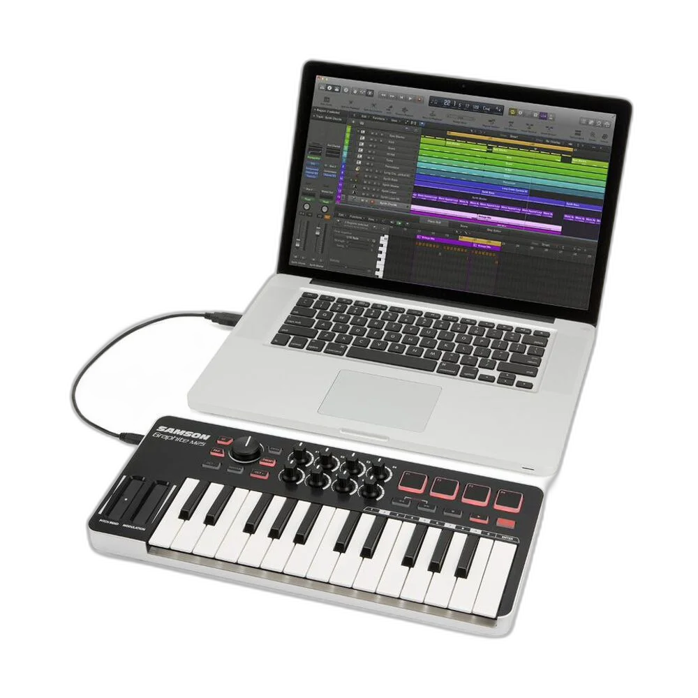 Controlador Midi USB 25 Teclas Samson Graphite M25 SAKGRM25
