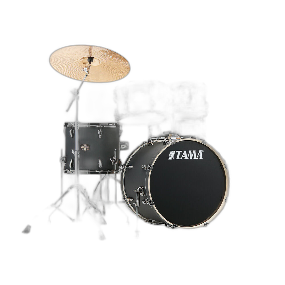 Bateria Completa (5 tambores) Bumbo 2 (Preto Opaco BOB) Tama Imperialstar IP5H6W-BOB