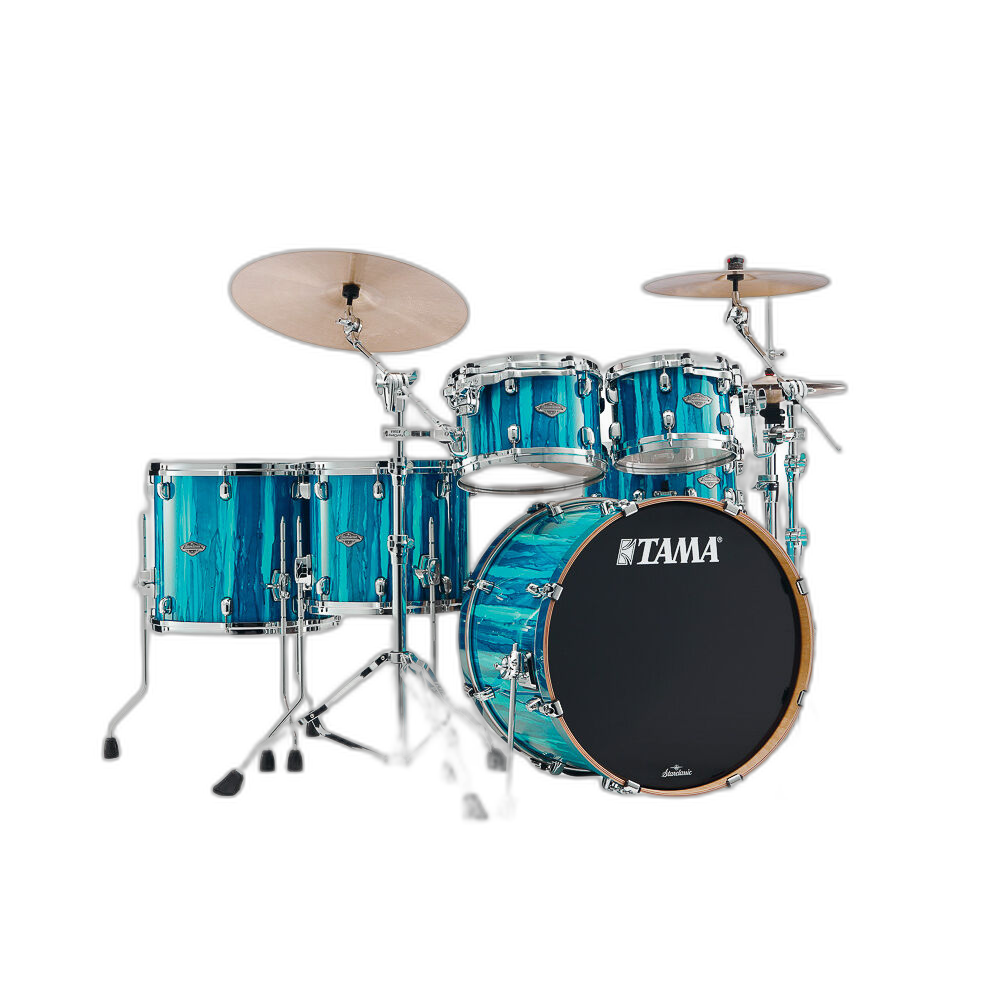 Bateria Shell Pack (5 tambores) Bumbo 22 (Azul Sky Blue Aurora) Tama Starclassic Performer MBS52RZS-SKA