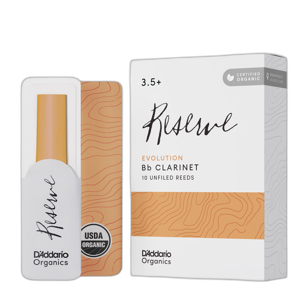 Palheta Clarineta 3.5+ (10) DAddario OrganicReserveEvolution