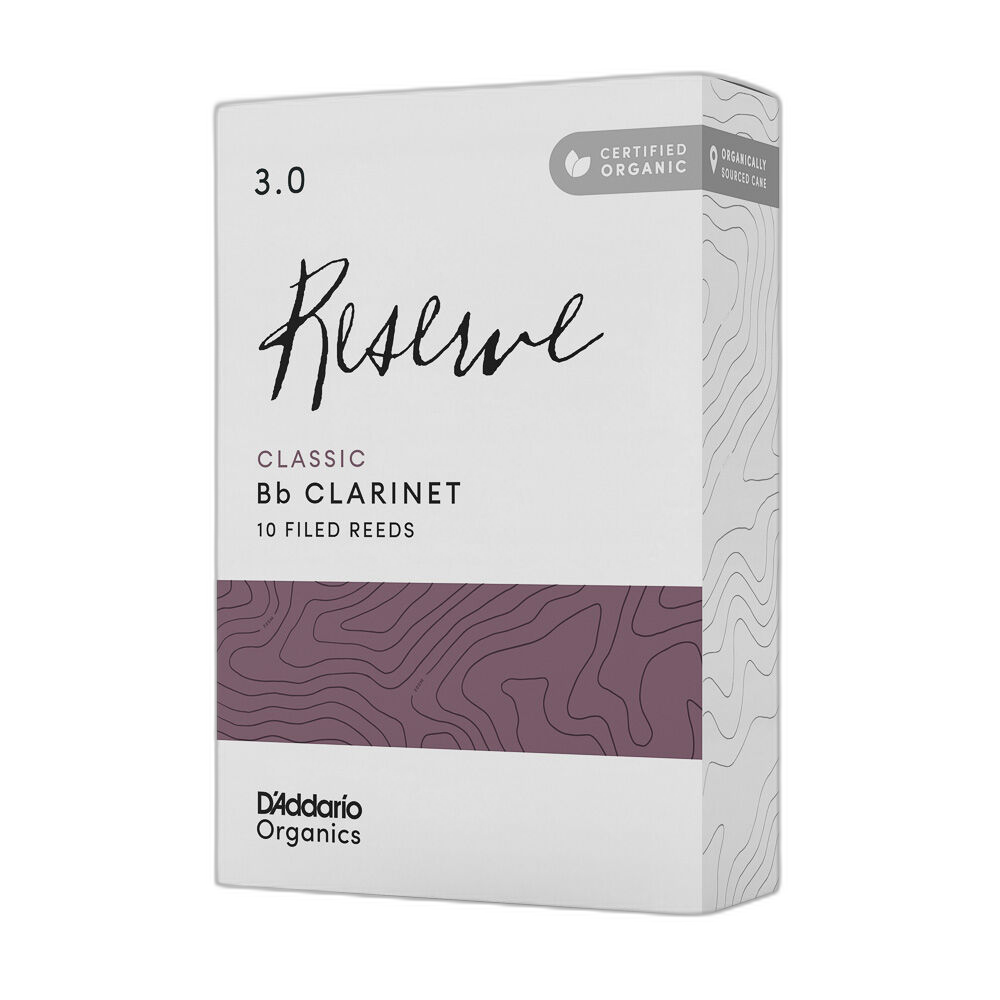 Palheta Clarineta 3.0 (10) DAddario Organic Reserve Classic