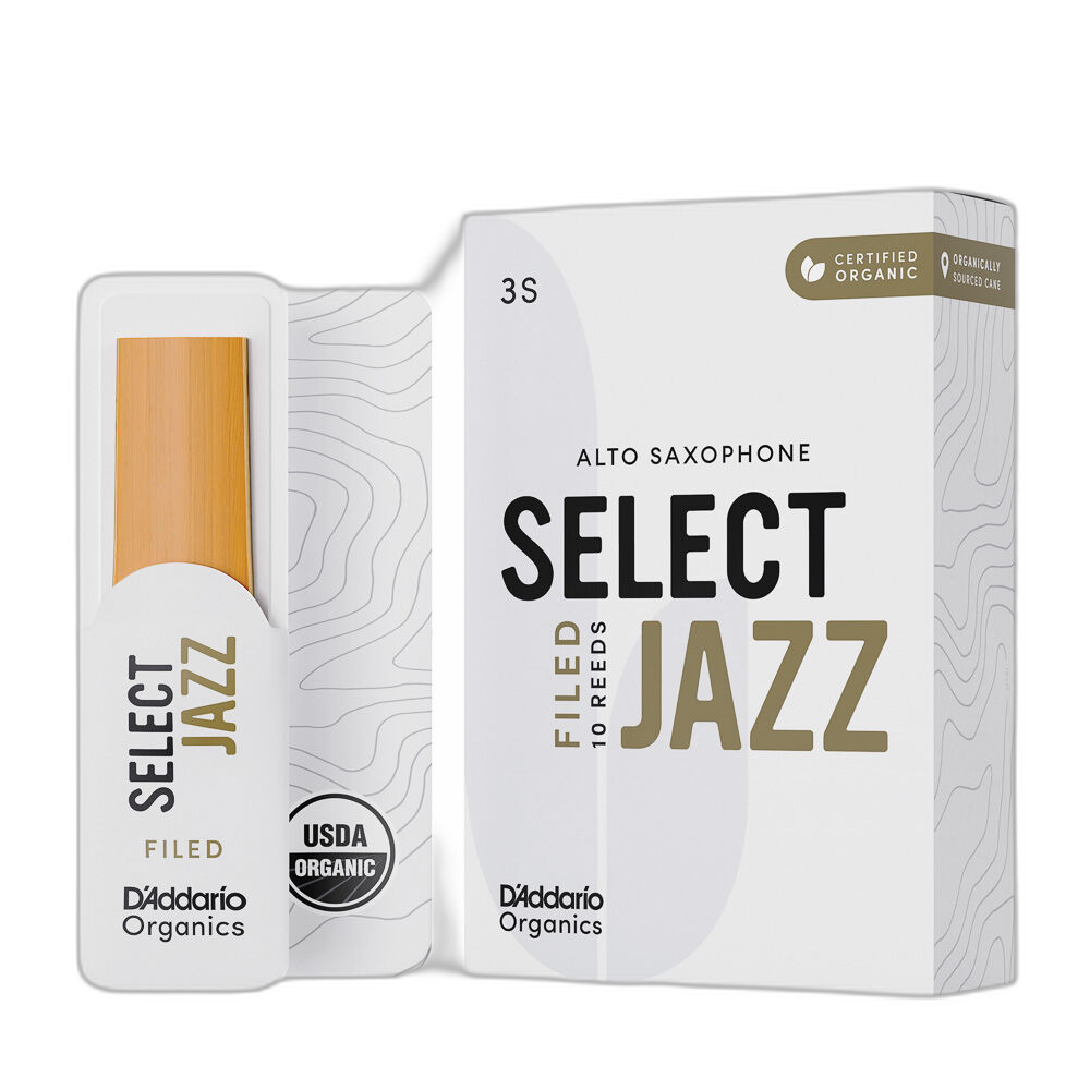 Palheta Sax Alto 3S (10 Peças) DAddario Organic Select Jazz