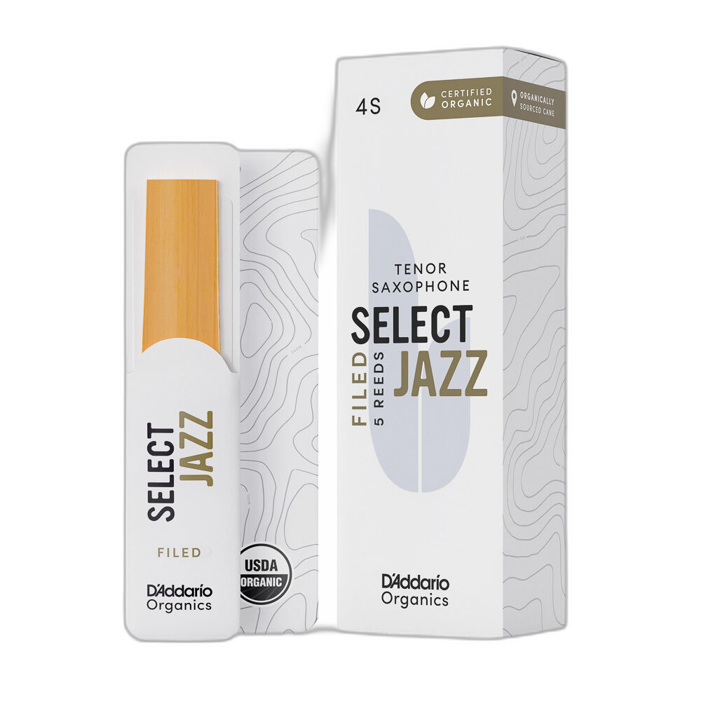 Palheta Sax Tenor 4S (5 Peças) DAddario Organic Select Jazz
