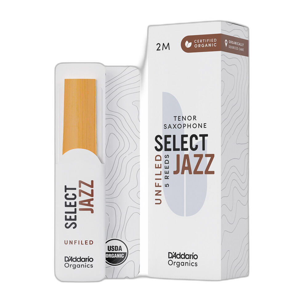Palheta Sax Tenor 2M (5 peças) DAddario Organic Select Jazz