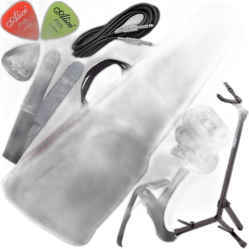 Kit Capa Contrabaixo Luxo Vermelho Completo C/ Acessórios