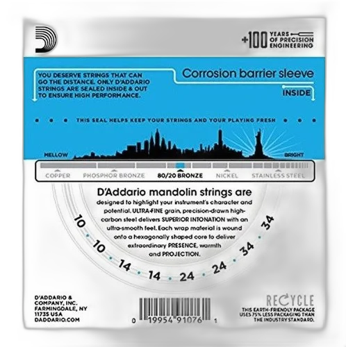 Jogo De Encordoamento Para Bandolin D'addario Ej62 Promoção