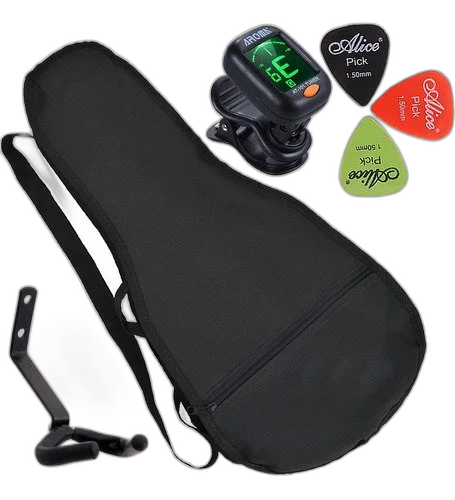 Kit Capa Para Cavaco Acolchoada C/ Afinador Suporte Palhetas