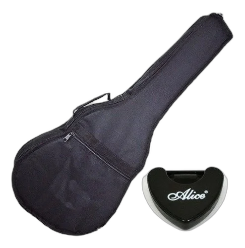 Kit Capa Violão Folk Impermeável Nylon 600 C/ Porta Palhetas