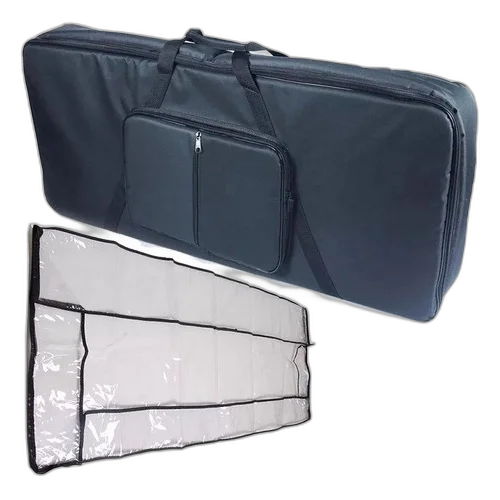Kit Capa Para Teclado Acolchoada 7/8 Extra Luxo C/ Cobertura