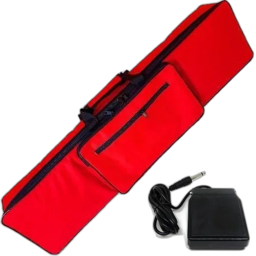 Kit Capa Para Teclado Behringer Umx-610 Com Pedal + Suporte