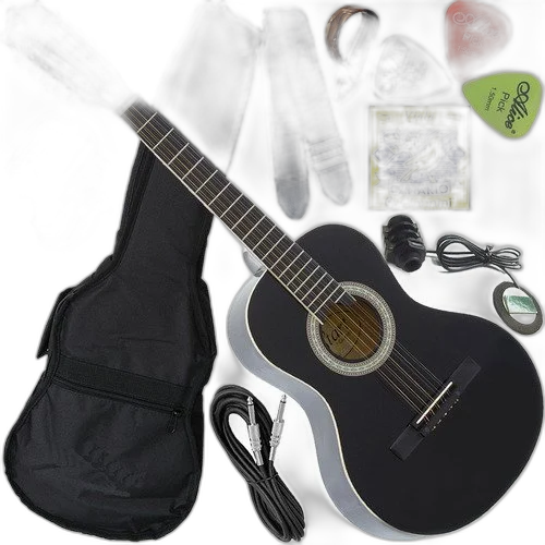 Kit Viola Giannini Caipira Eletroacústica Canhota Vs14 Bk