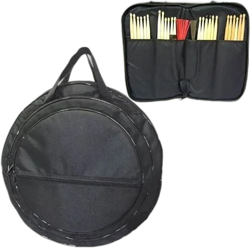 Kit Capa Acolchoada Para Pratos + Capa Para Baqueta Envio24h