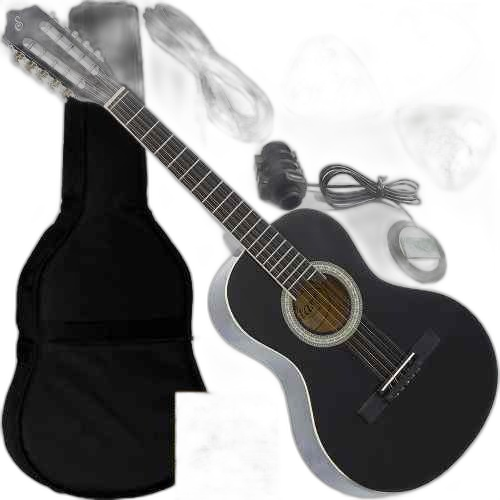Kit Viola Giannini Caipira Eletroacústica Canhoto Vs14 Bk