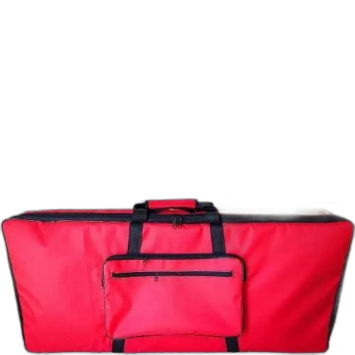 Kit Capa Para Teclado 5/8 Acolchoada Vermelha Com Acessórios