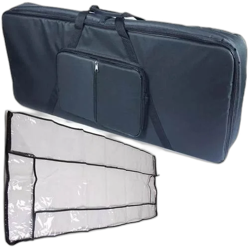 Kit Capa Acolchoada Para Teclado 6/8 Extra Luxo C/ Cobertura