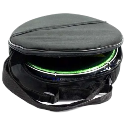 Capa Pandeiro Luxo 12 Polegadas Redonda Ziper Lateral E Alça