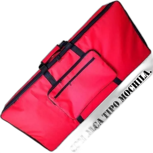 Capa Teclado Luxo Yamaha Psr-s670 Nylon Vermelha Acolchoada