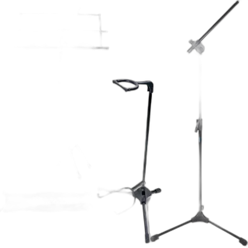 Suporte Violão + Pedestal De Microfone + Estante Partitura