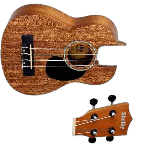 Kit Ukulele Shelby Concerto Acústico Nylon Su23m C/ Escudo