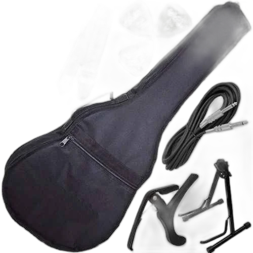 Kit Capa Bag Acolchoada Violão C/ Multi Acessórios + Suporte