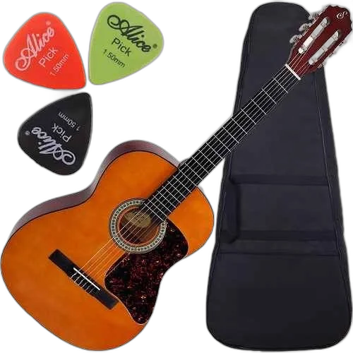 Kit Violão Giannini Acústico Com Capa Nylon N14 Natural