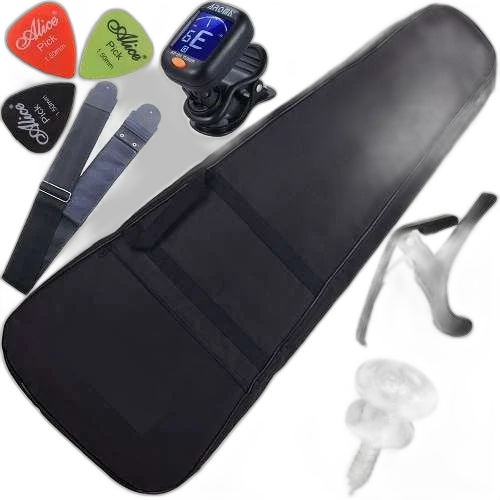 Kit Capa Violão Acolchoada Correia Afinador Capotraste Etc..