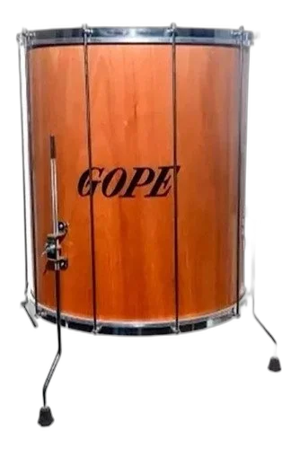 Kit Surdo Gope 20 X 60cm Em Madeira + Acessórios Bme6020crpe