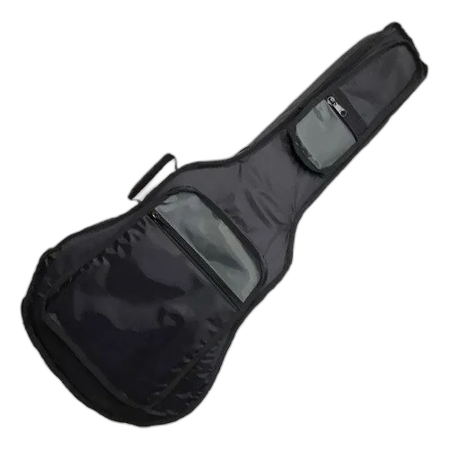 Capa Bag Violão Folk Acolchoada Premium Nylon 70 Ultra Resistente Cinza