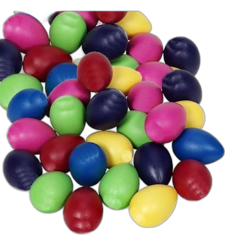 Kit 24 Ovinhos Ganza Shaker Colorido Chocalho Eggs