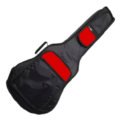 Capa Bag Violão Folk  Premium Nylon 70 Acolchoada Ultra Resistente Vermelho