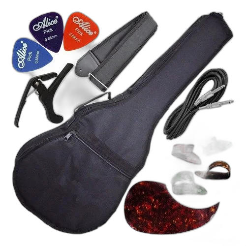 Kit Acessórios Violão Folk Com Capa Acolchoada + Acessórios