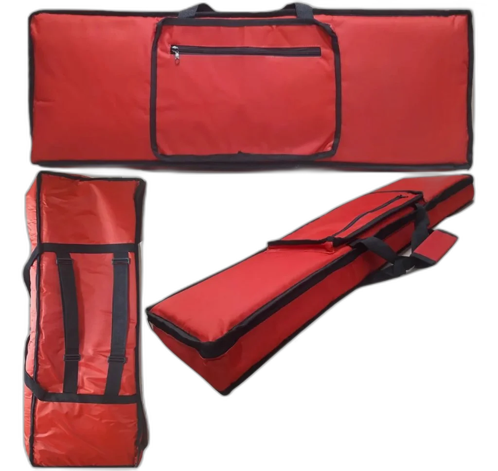 Kit Capa Piano Master Luxo Roland Fp10 Vermelho + Cobertura
