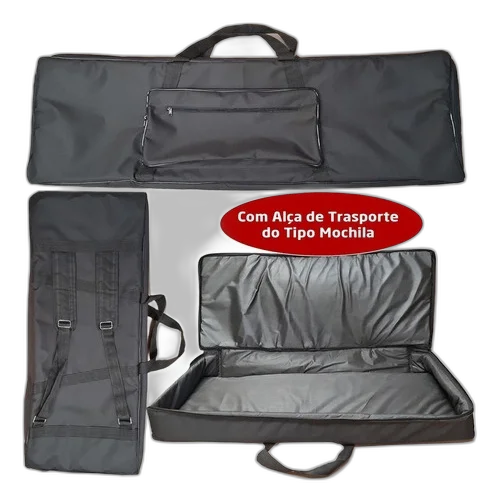 Capa Bag Master Luxo Para Teclado Yamaha Ypt260 Preto