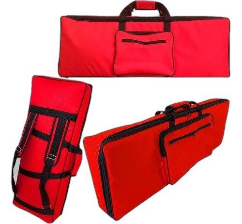 Capa Bag Para Teclado Yamaha Psr-f51 Master Luxo Vermelho