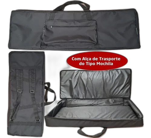Capa Bag Teclado Yamaha Shs300 Master Luxo Bk + Cobertura