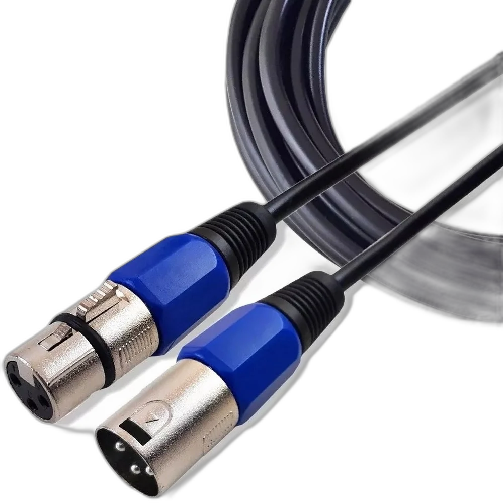Cabo Microfone Dmx Xlr Femea Macho Canon Balanceado 5 Metros