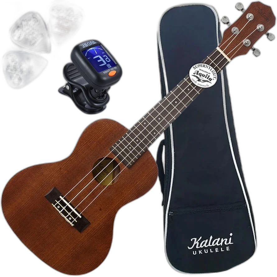 Kit Ukulele Kalani Concerto Acústico Kal200 Ct Tabaco + Bag