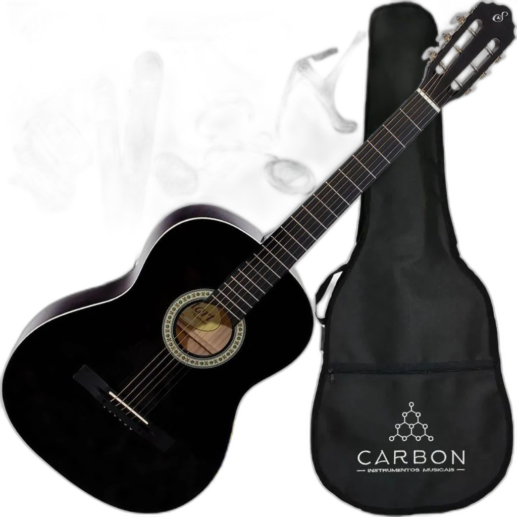 Kit Violão Elétrico Aço S14 Giannini Preto C/ Acessórios