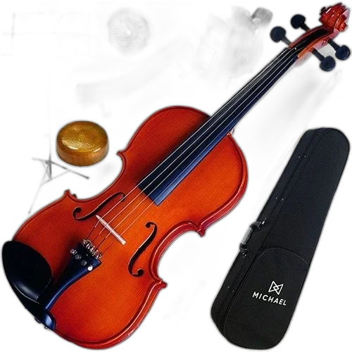 Kit Violino Michael 4/4 Vnm40 + Estojo Espaleira Acessórios