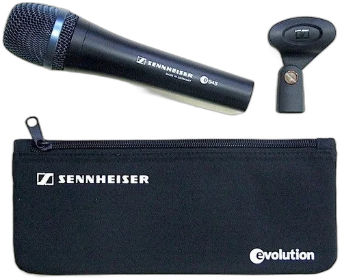 Microfone Sennheiser Profissional E945 Dinâmico Cardióide Com 10