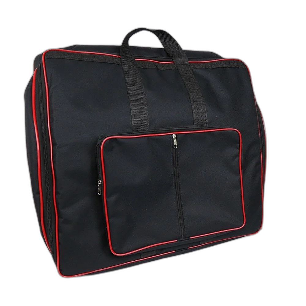 Capa Para Acordeon 120 Baixos Master Luxo Nylon 900 Vermelho