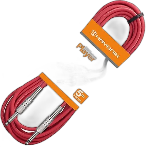 Cabo P10 Para Instrumentos 5m Vermelho Player Hayonik